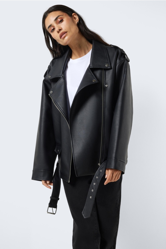 NMPAULINA OVERSIZE BIKER JACKET NOO 27027014 Black